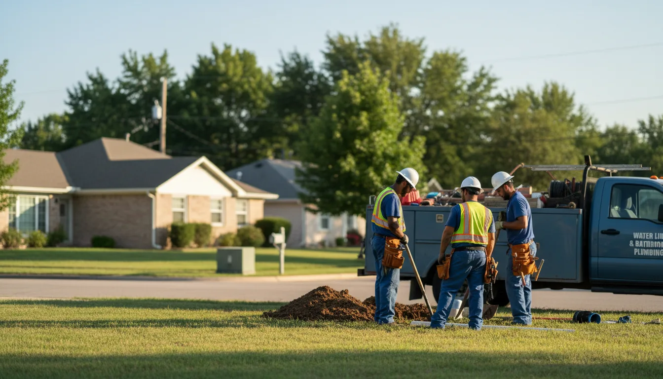 Residential water line and bathroom plumbing service in Grenada, MS